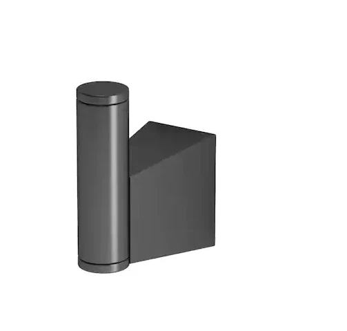 Gatco Bleu Single Robe Hook in Matte Black Minimalistic 2" x 1" Screw-In J-Hook