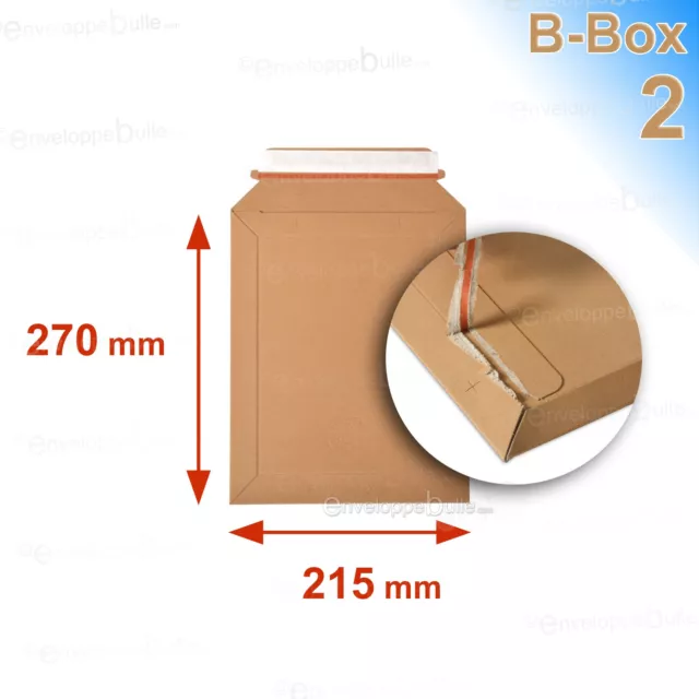 50 Enveloppes/pochettes carton rigide 215x270  B-Box 2