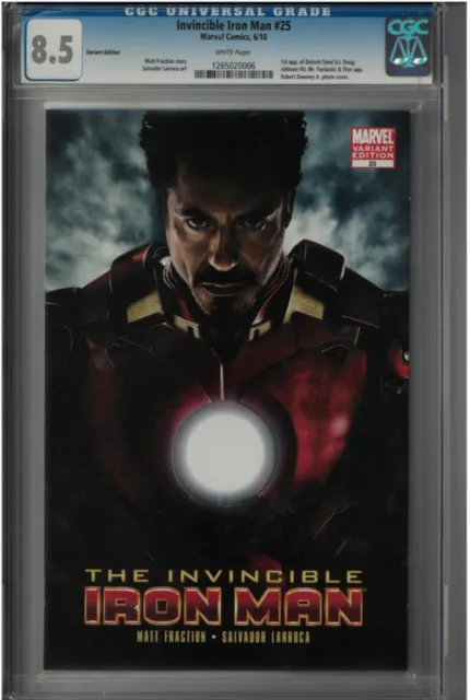 Marvel Comics Invincible Iron Man #25 Cgc 8.5 Photo Cover