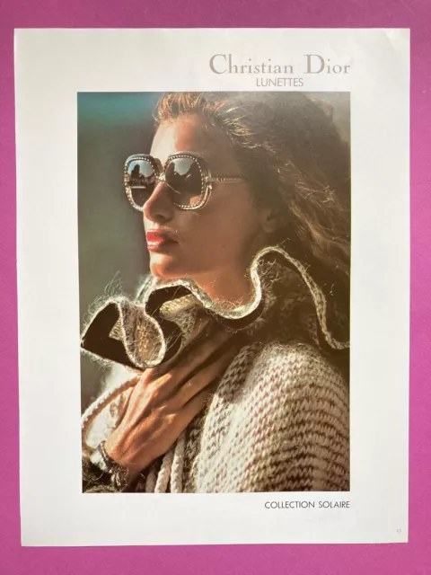 Publicité Christian Dior 1977 boutique advertising vintage fashion pub automne