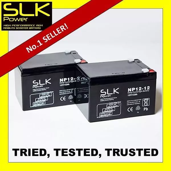 DRIVE MEDICAL SCOUT MOBILITY SCOOTER BATTERIES 2 x 12v 12AH MOBILITY