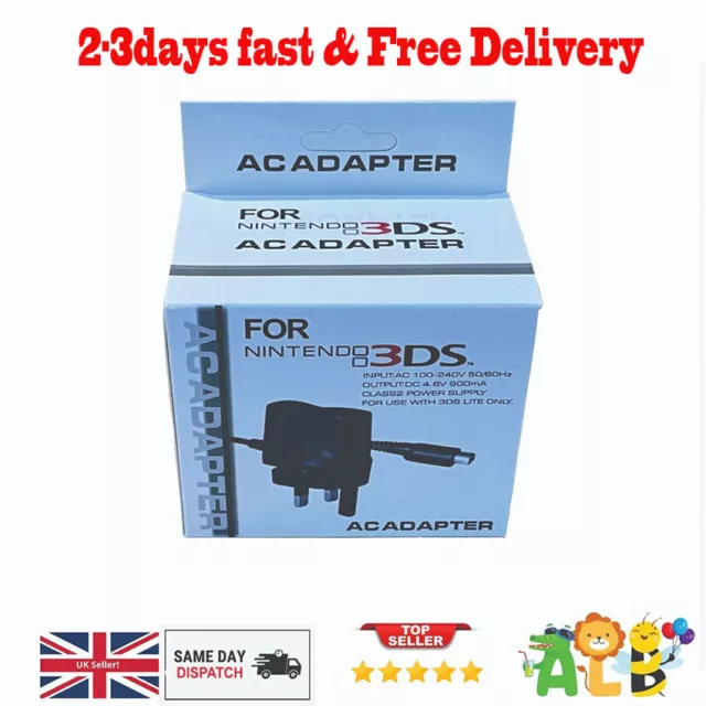 For Nintendo Charger 3-pin UK Main Adapter for Nintendo DSi NDSi DSiXL DS i&3DS