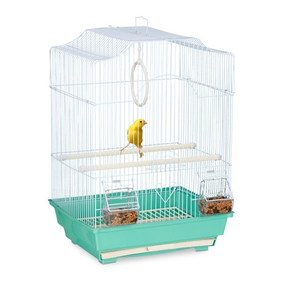 TecTake Gabbia per uccelli voliera casetta casa a ruoli cage animali XL 168x85x60 cm nu 