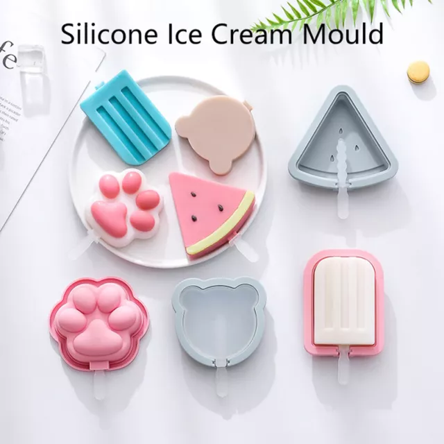 Simple Popsicle Watermelon Cat Claw Bear Shaped Silicone Ice Cream Mold Sp