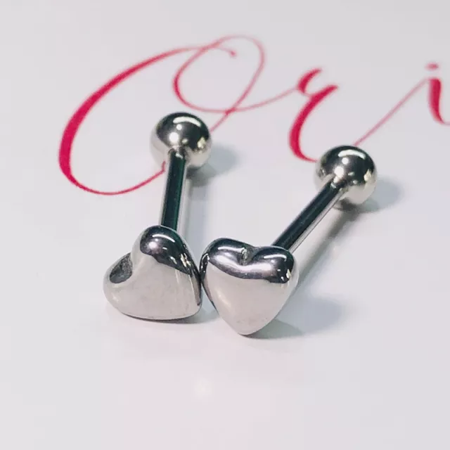 Spilla piercing corpo lingua cuore metallo amore unghie borchie Jewe*jy