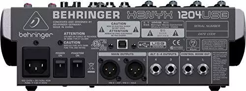 Mixer Behringer XENYX 1204USB Premium 12Input 2/2-Bus Mischpult silber grau GUT 2