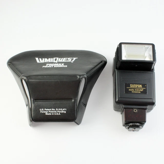 Sunpak Auto 433 AF Thyristor Flash for Nikon N501/N2002  + Bounce Reflector