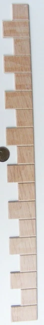 1 Wooden Quoin Corner Stone Strip Tumdee 1:12 Scale Dolls House Miniature 554