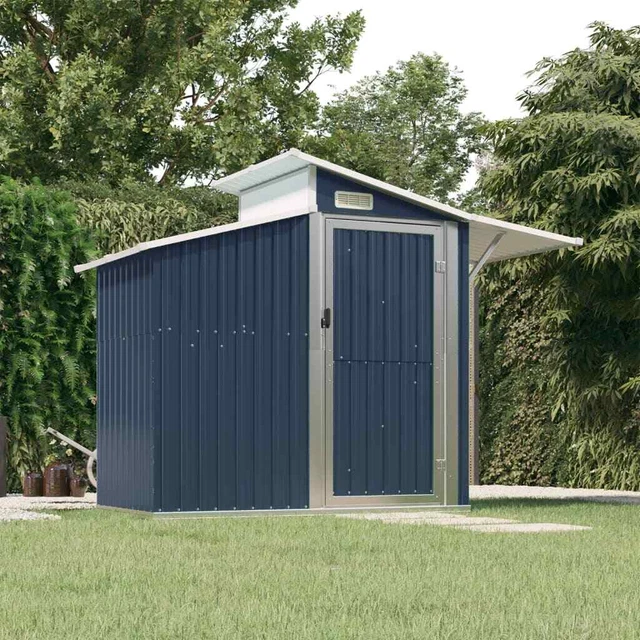 Abri de jardin Anthracite 270x130x208,5 cm Acier galvanisé