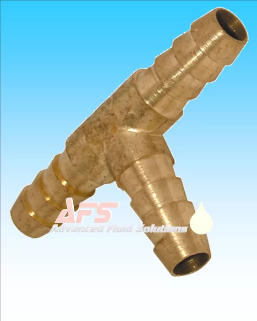 BRASS T Hose Joiner Piece 3 WAY Fuel Water Air Pipe TEE Connector (VARIOUS SIZE)