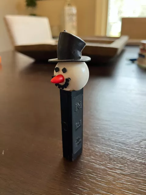 VINTAGE 1970s PEZ Dispenser No Feet SNOWMAN Christmas