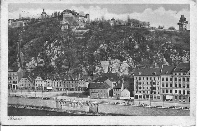 AK. Graz - Austria - Schloßberg Panorama um 1924 ohne Marke/Stempel
