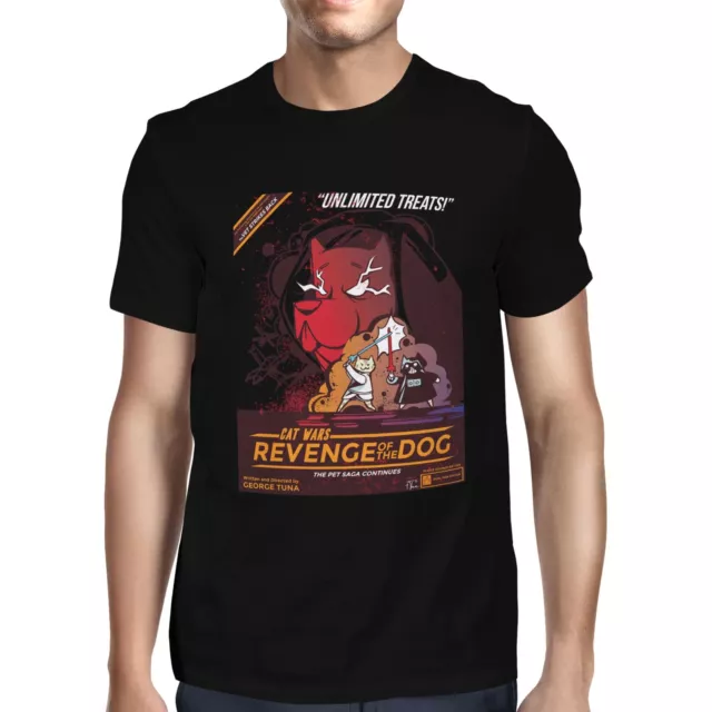 T-shirt da uomo Cat Wars Revenge of the Dog Spoof