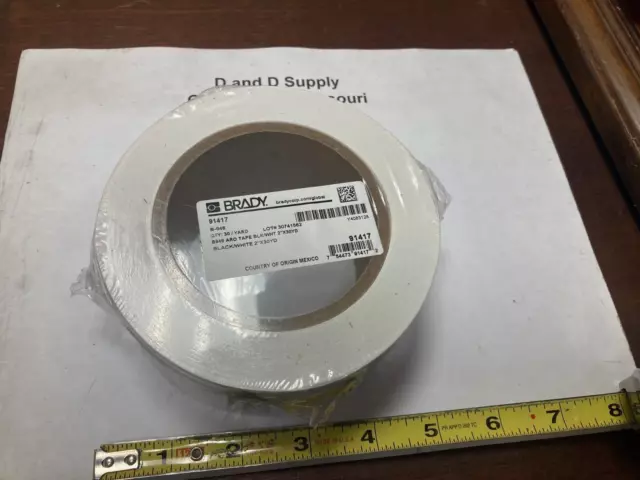 Brady 91417, Arrow Tape, Black on White, 2" Wide, 90 Foot Roll