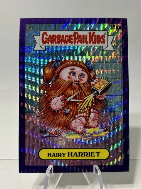 2021 Topps Chrome Garbage Pail Kids Series 4 Hairy Harriet Purple Wave /250