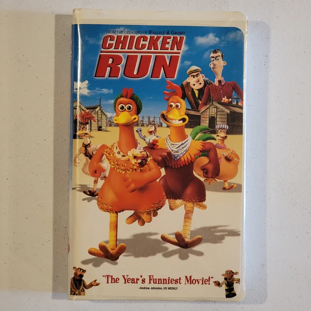 CHICKEN RUN VHS 2000 ANIMATION FAMILY CHILDREN'S ADVENTURE DREAMWORKS