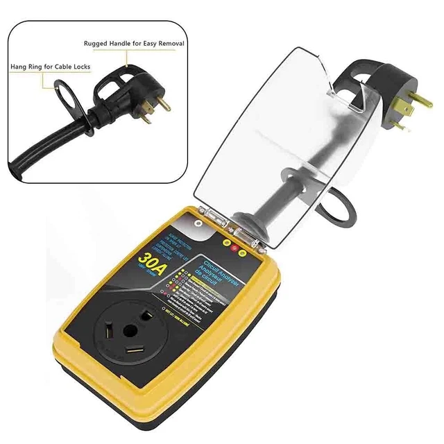 3 Zacke Überspannung Schutz Kreislauf Analysator Tester-Stecker 2100J 3-Mode 30