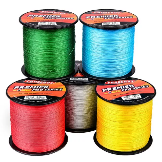 Super Strong  Abrasion Resistant PE Braid Fishing Line 4 Strands 300M 30LB