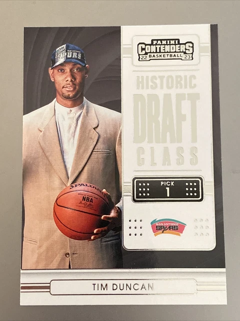 Tim Duncan 2022-23 Panini Contenders Historic Draft Class #3 Spurs Card Mint