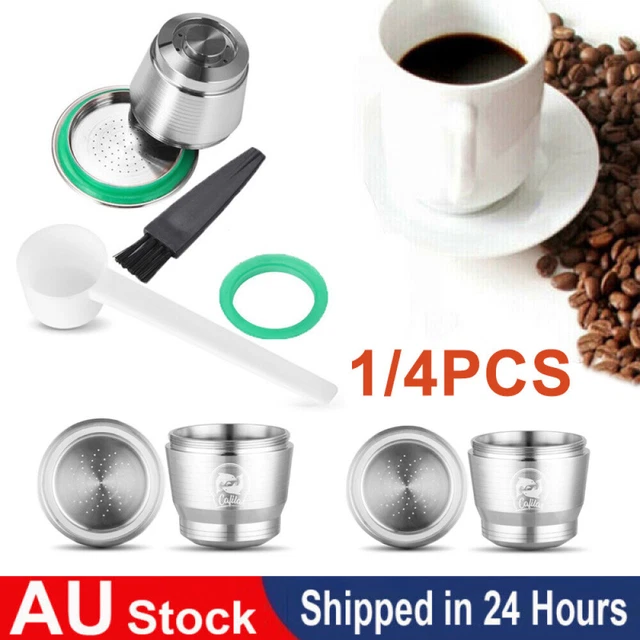 Stainless Steel Coffee Capsule Cup Reusable Refillable Pod For Nespresso Machine