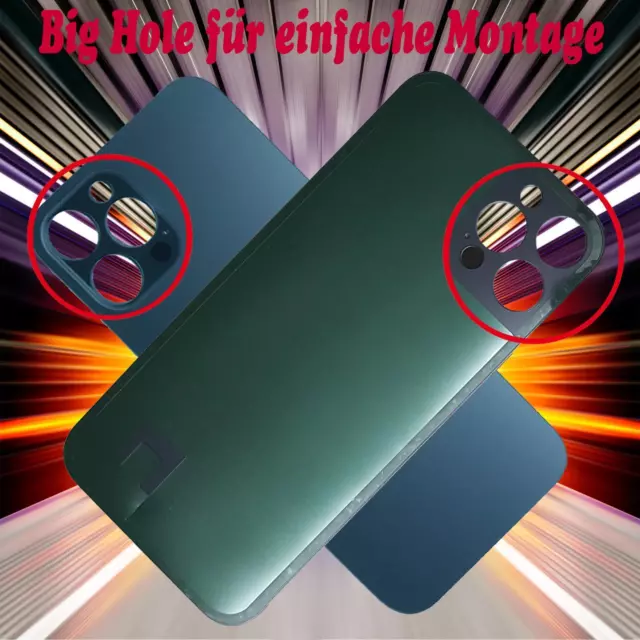 HX Big Hole Couvercle Batterie Pour IPHONE 13 Pro Max Arrière Ruckcover