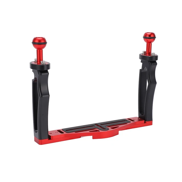Stabilizzatore fotocamera doppia presa vassoio maniglia di ripresa bilanciamento subacqueo