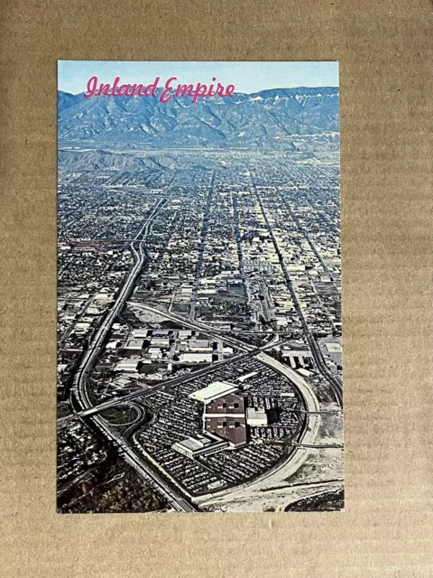 Postcard San Bernardino, California CA Aerial Valley View Inland Empire Vintage