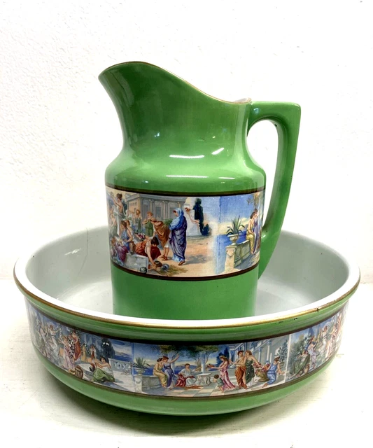 Set da toilette in ceramica con base in ferro e specchio da BAGNO TOSCANA