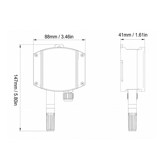 WALL MOUNTED TEMPERATURE Humidity Sensor 4~20mA Analog Temperature