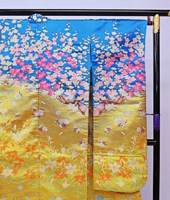 Japanese Kimono Uchikake Wedding Pure Silk  japan 887 2