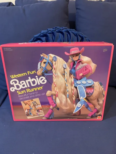 Vintage Mattel Western Fun Barbie Sun Runner Horse 1989 Mattel #9961