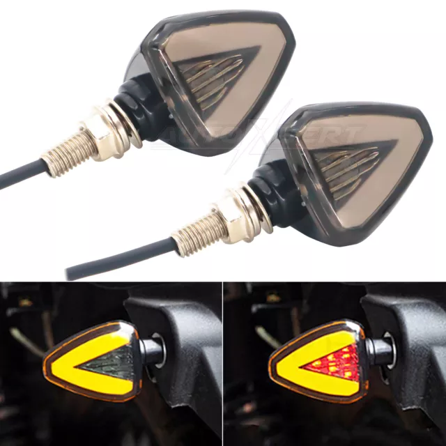 12V Led Motorrad Blinker E-Geprüft Blinkleuchte 2Stück Mini Schwarz Universal