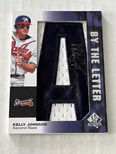 Kelly Johnson 2008 SP Authentic By The Letter Patch Autograph Auto 06/25 Braves