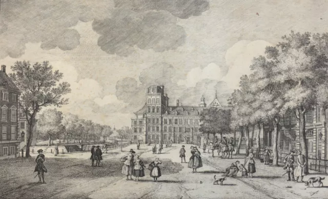 Paulus Constantijn la Fargue Dutch 1729 - 1782 Etching View from the Buitenhof