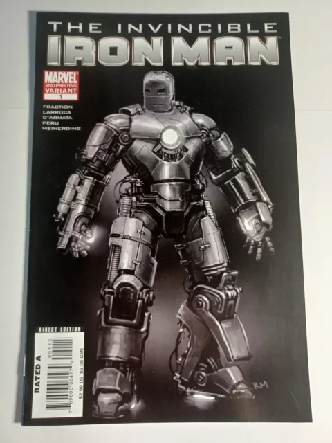 Invincible Iron Man #1 VF- 2nd Printing Variant Marvel Comics c188