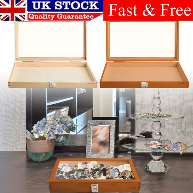 UK PIN DISPLAY Case Clear Large Size Medal Shadow Box For Pins
