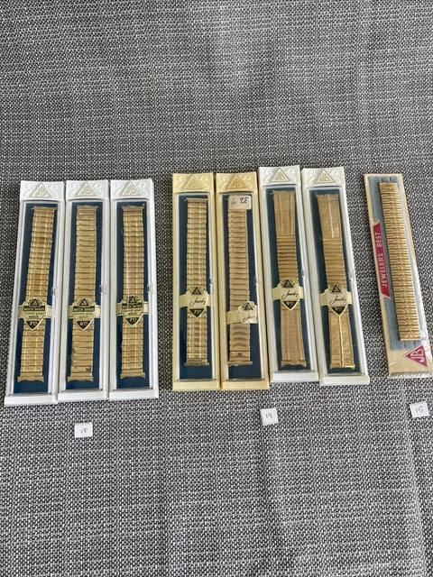 JB Champion NOS Stainless Steel Mens Watch Bands 1960’s Watchmaker Estate Lot 8