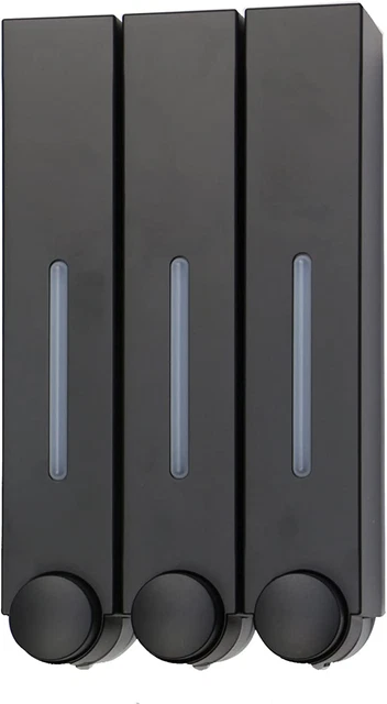 Dispensador de ducha de 3 cámaras acondicionador jabón recargable esquina de montaje en pared