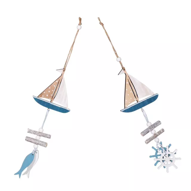 Party Supplies Ocean style Crafts Wooden pendant Decorative Hanging Ornaments