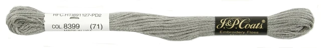Paquete de 24 abrigos y hilo Clark de hilo bordado de 6 hebras hilo 8,75 yardas gris claro acero -C11-839