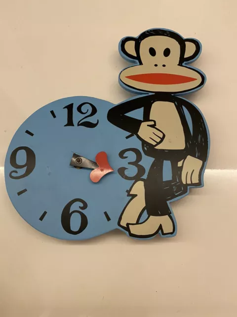 Vintage Julius The Monkey By Paul Frank Wall Clock 2004 Rare