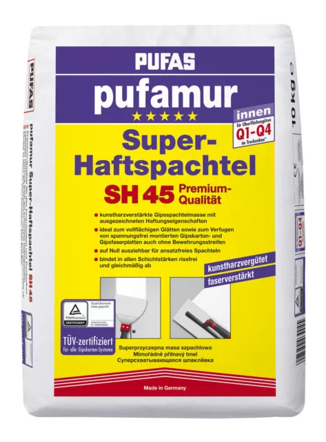 Pufas Pufamur Super-Haftspachtel SH 45 Premium-Qualität 5 -10 kg Spachtel