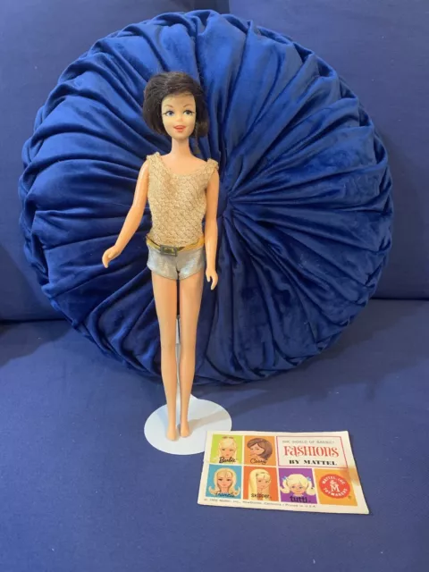 VINTAGE 1960's MATTEL BARBIE BRUNETTE TNT BENDABLE LEG CASEY DOLL ORIG SWIMSUIT