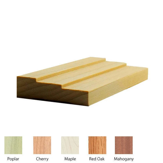 EWCA34 Contemporary Style Stepped Casing Trim Molding for Doors and Windows, 3/4