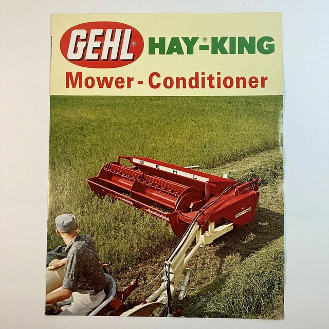 VINTAGE GEHL HAY King Mower Conditioner Original Sales Brochure Farm