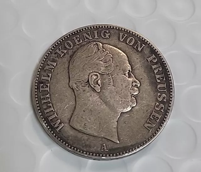 1861-A German State Prussia Silver Thaler HG SA21