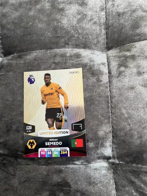 Panini Adrenalyn Xl Premier League 2024 Nelson Semedo Wolves Limited Edition.