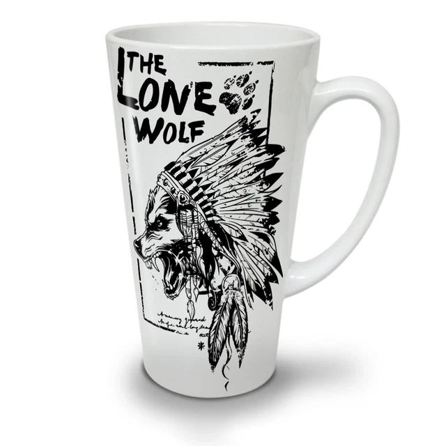 The Lone Wolf Indian NUOVA tazza da caffè tè bianco 12 17 once | Wellcoda