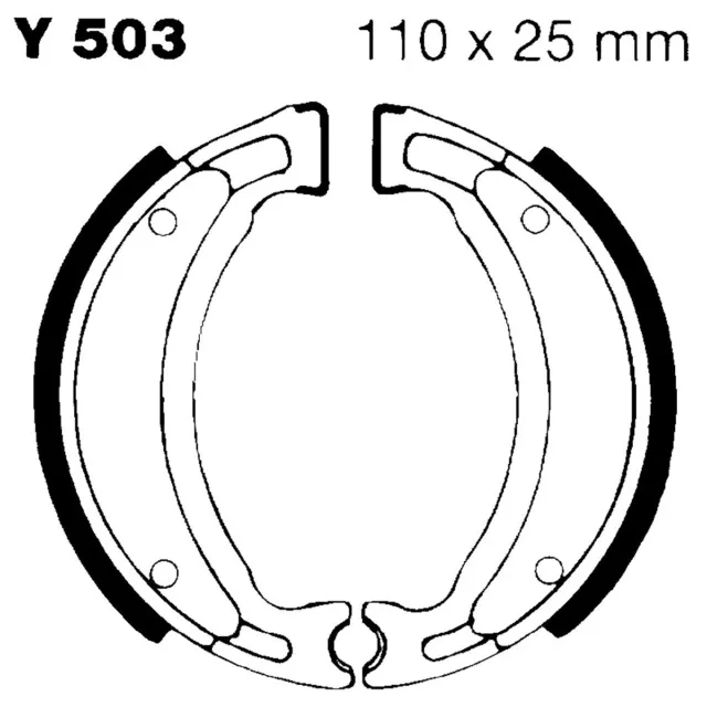 Par Zapatas de Freno EBC Y503 For Yamaha 200 Yfs Blaster 1991-2002