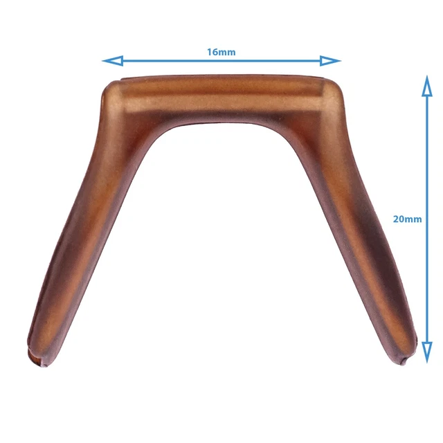 2-Pack Clear Nose Pads – Clip-On Slotted Fit For Glasses Bridge Repair, Push-On Frame Slit